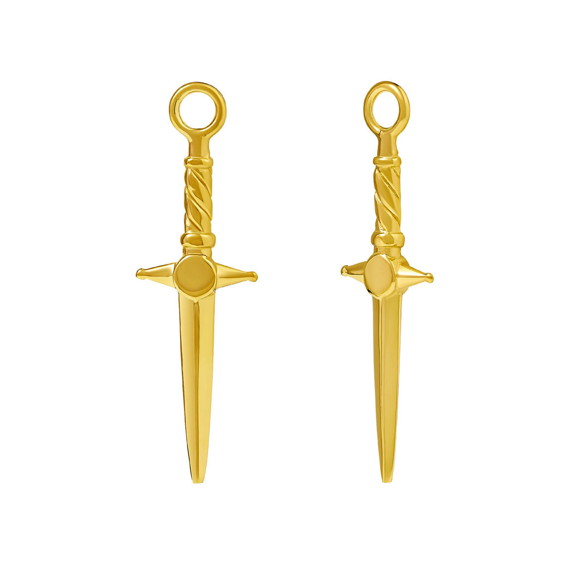 Cosmic Dagger Earring Charms Gold