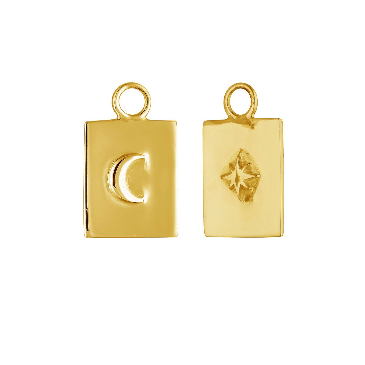 Celestial Medallion Gold Ear Charms