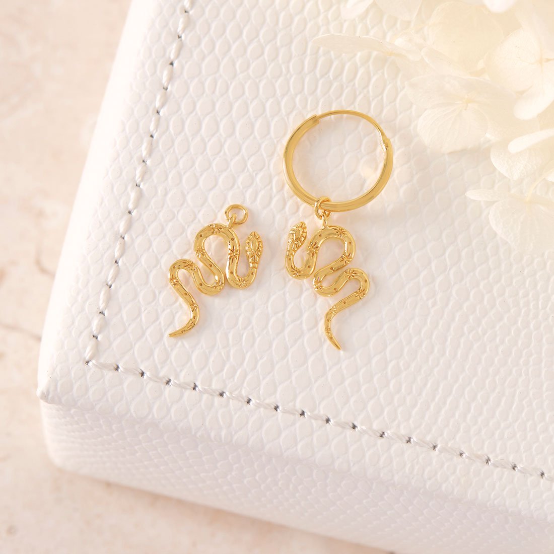 Mystic Serpent Gold Ear Charms