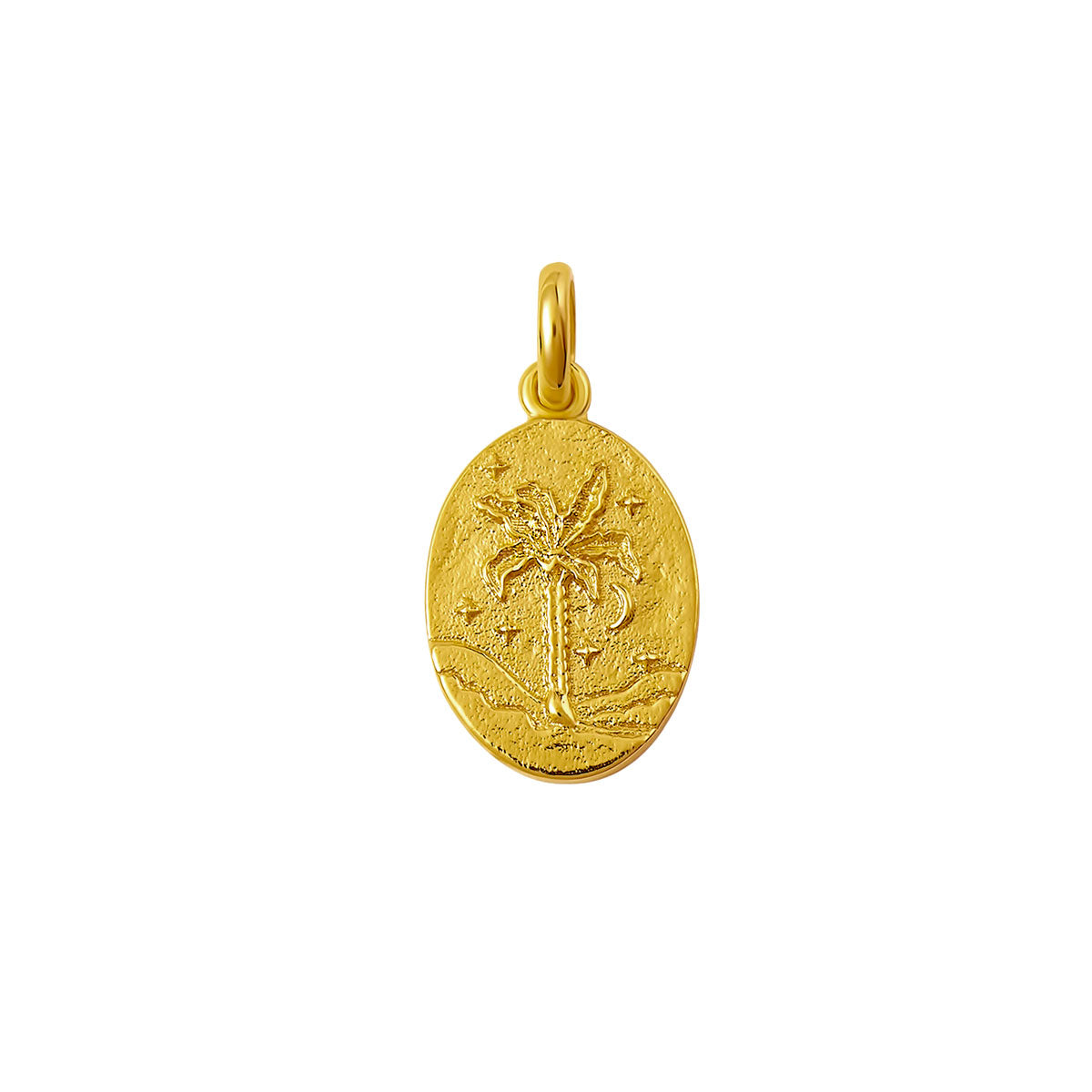 Tree Of Destiny Oval Neck Charm Gold