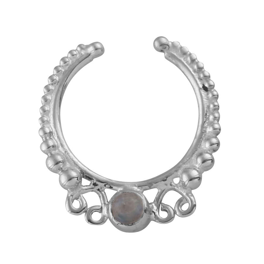 Beaded Stone Septum Ring - Midsummer Star
 - 2