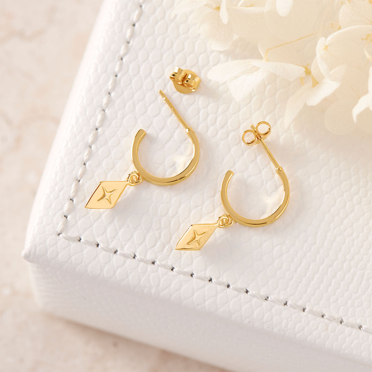 Celestial Diamond Hoop Gold