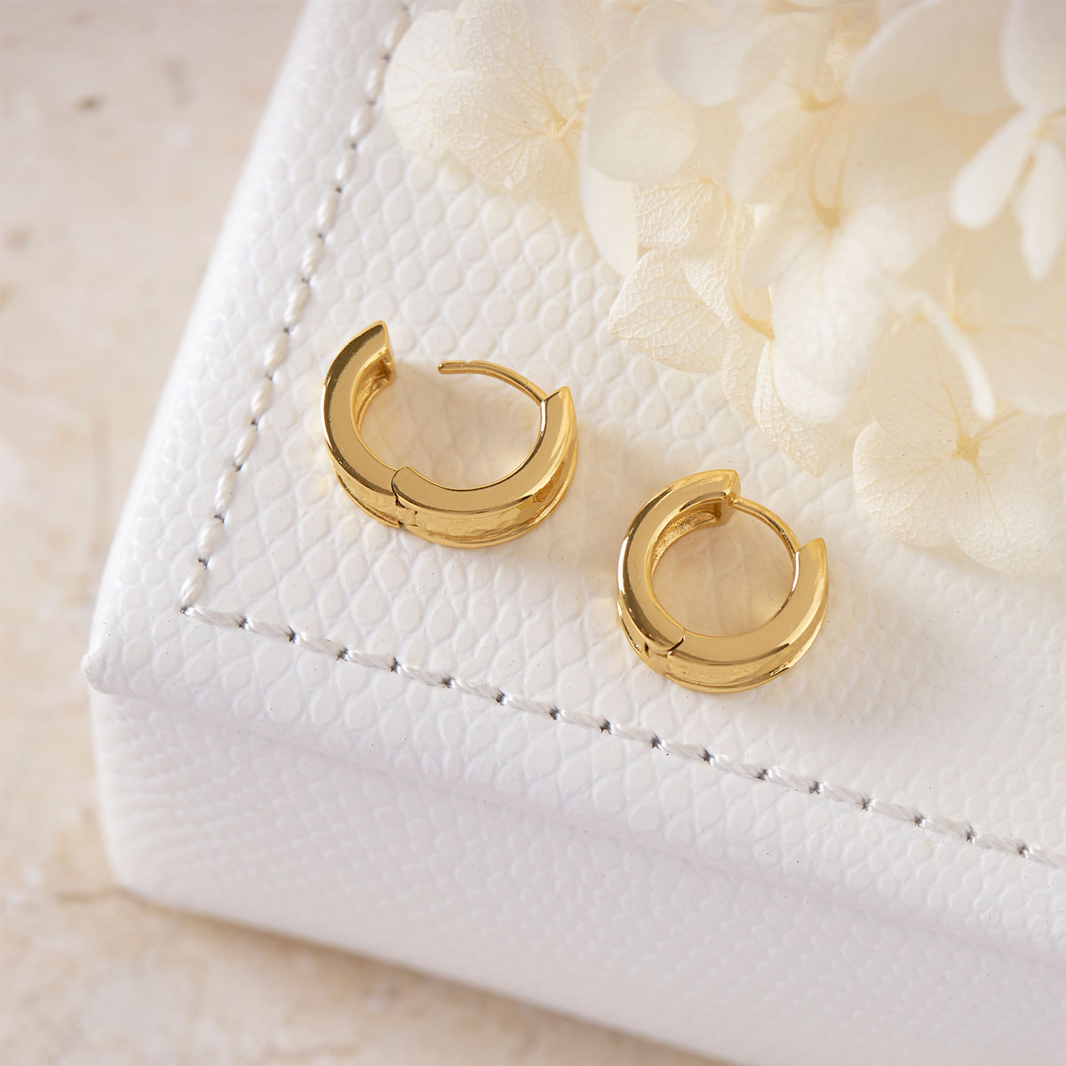 Bold Textured Huggies Gold