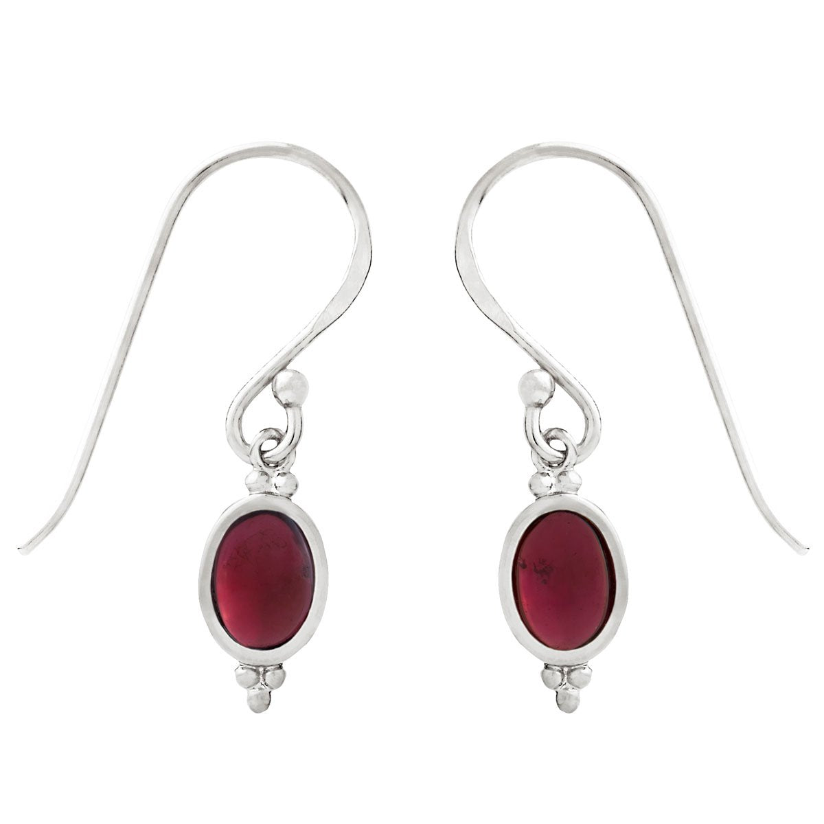 Moon Song Garnet Earrings