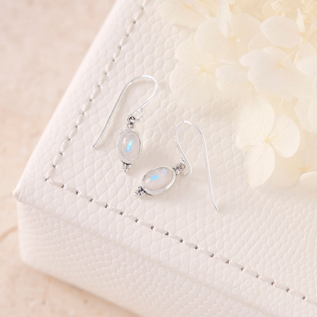 Moon Song Moonstone Earrings