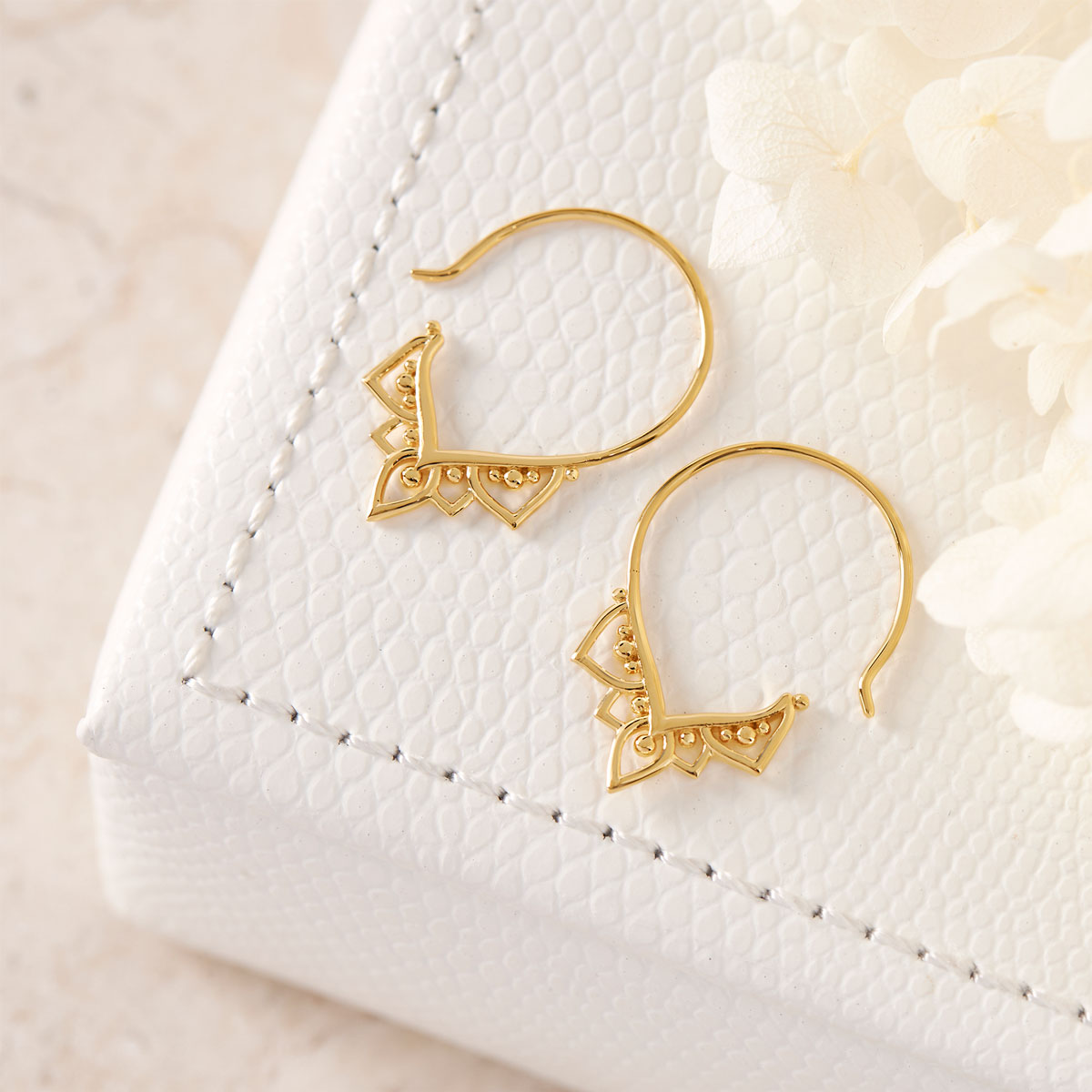 Mehndi Hoops Gold