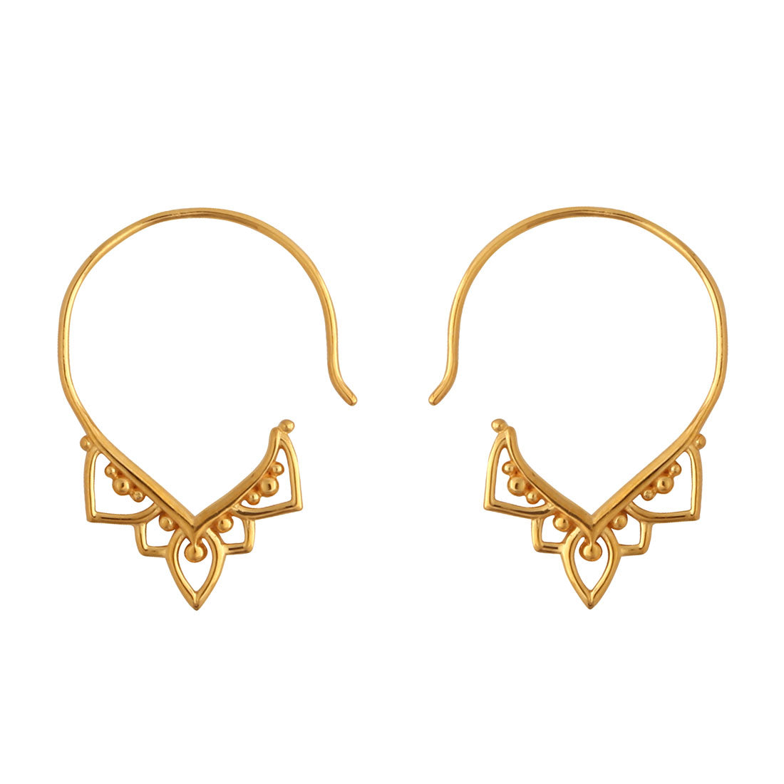 Mehndi Hoops Gold