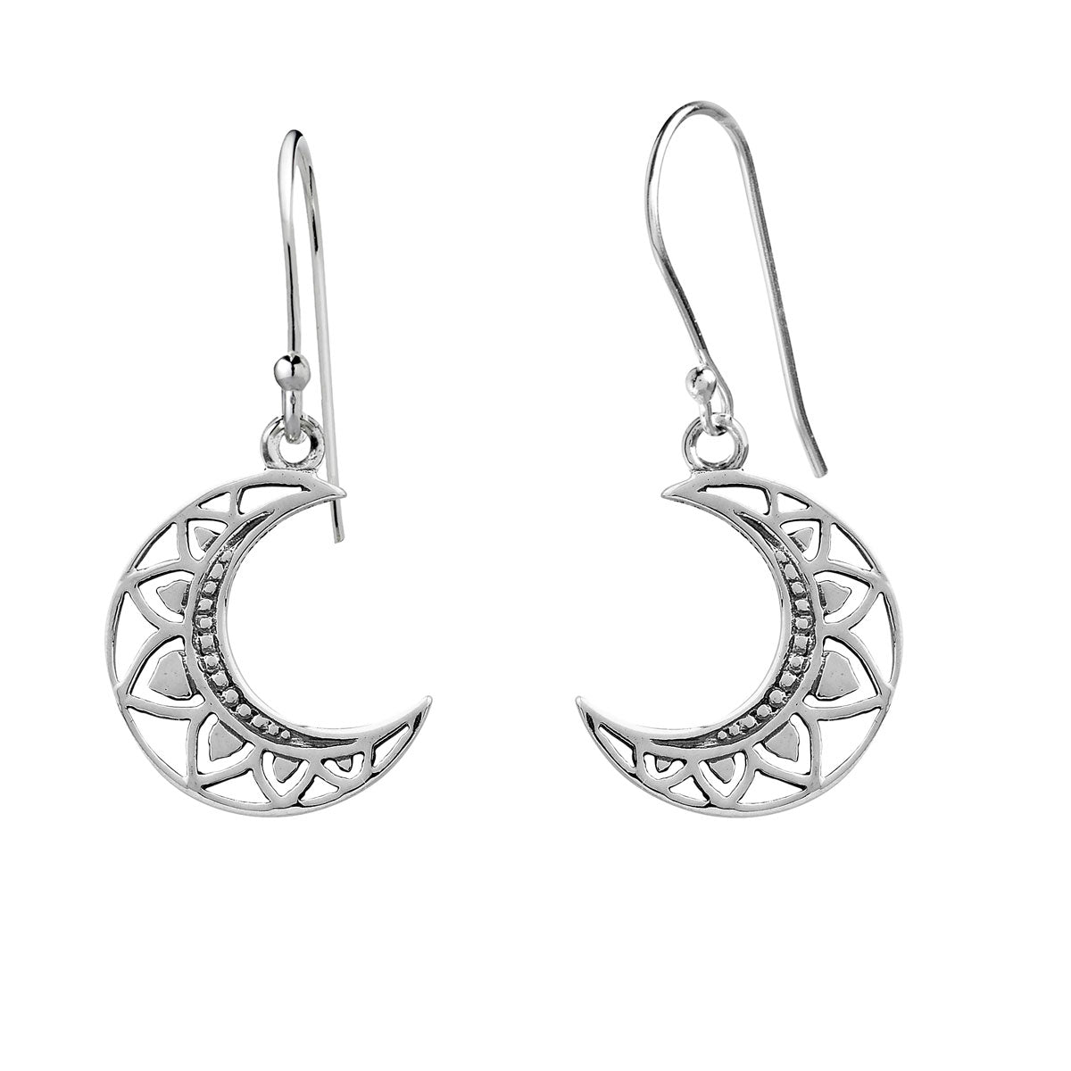 Mandala Moon Earrings