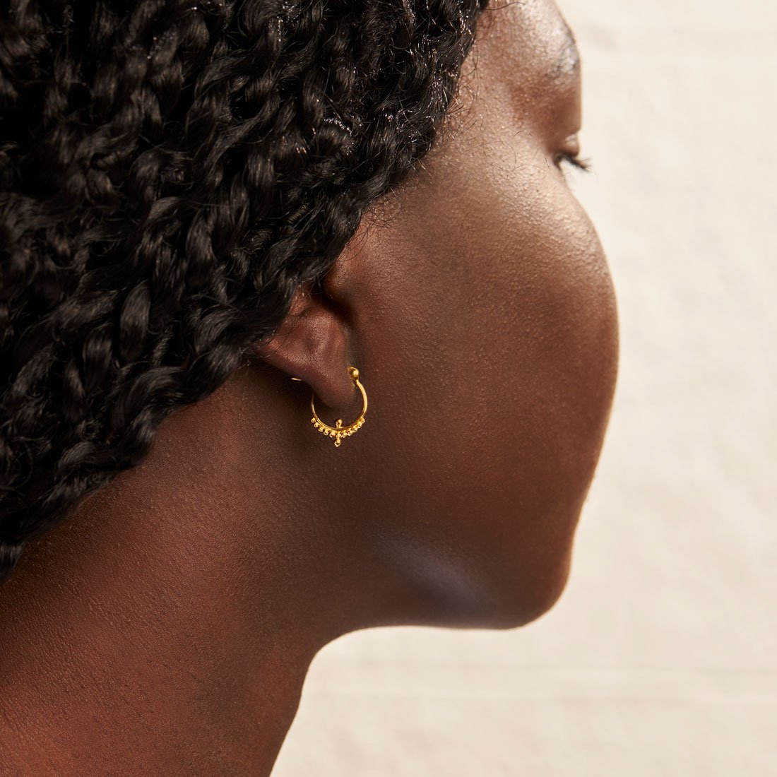 Beaded Gold Sleepers