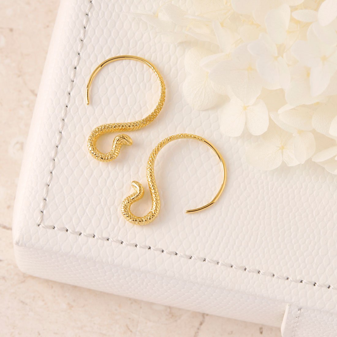 Cobra Hoop Earrings Gold