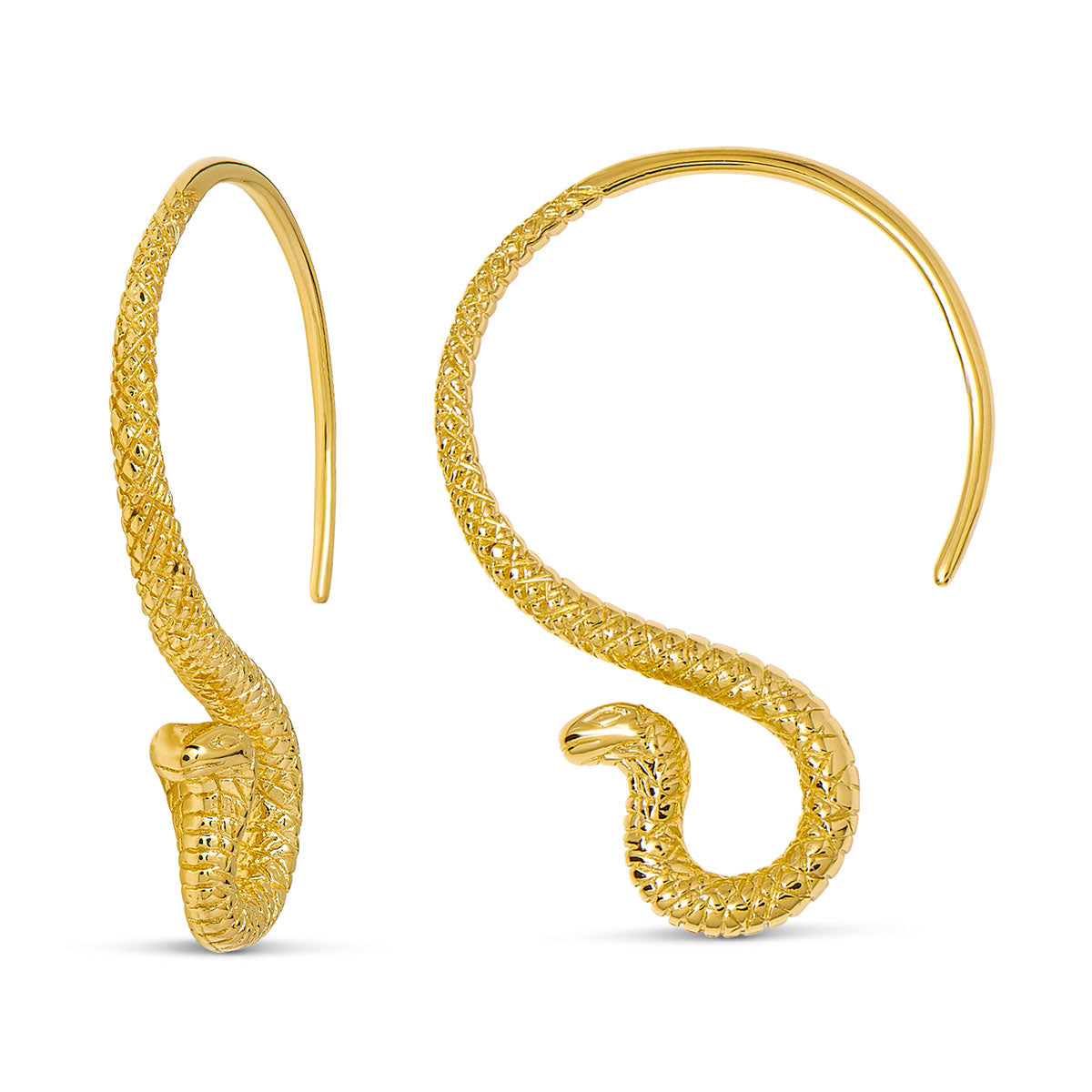 Cobra Hoop Earrings Gold