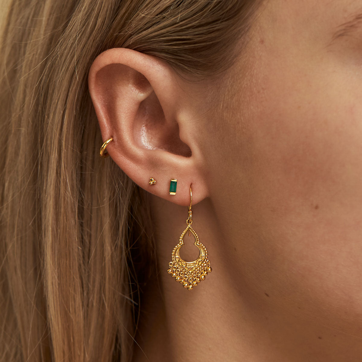 Midsummer Star Earrings Gold Mahaweli Charm Earrings