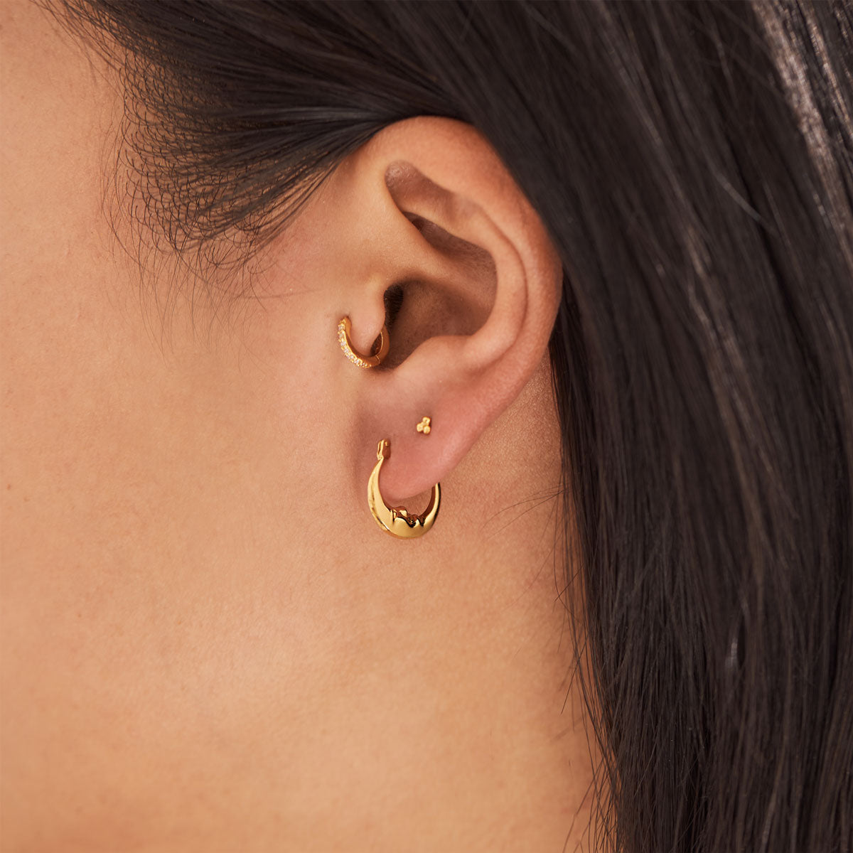 Sleepy Moon Hoops Gold