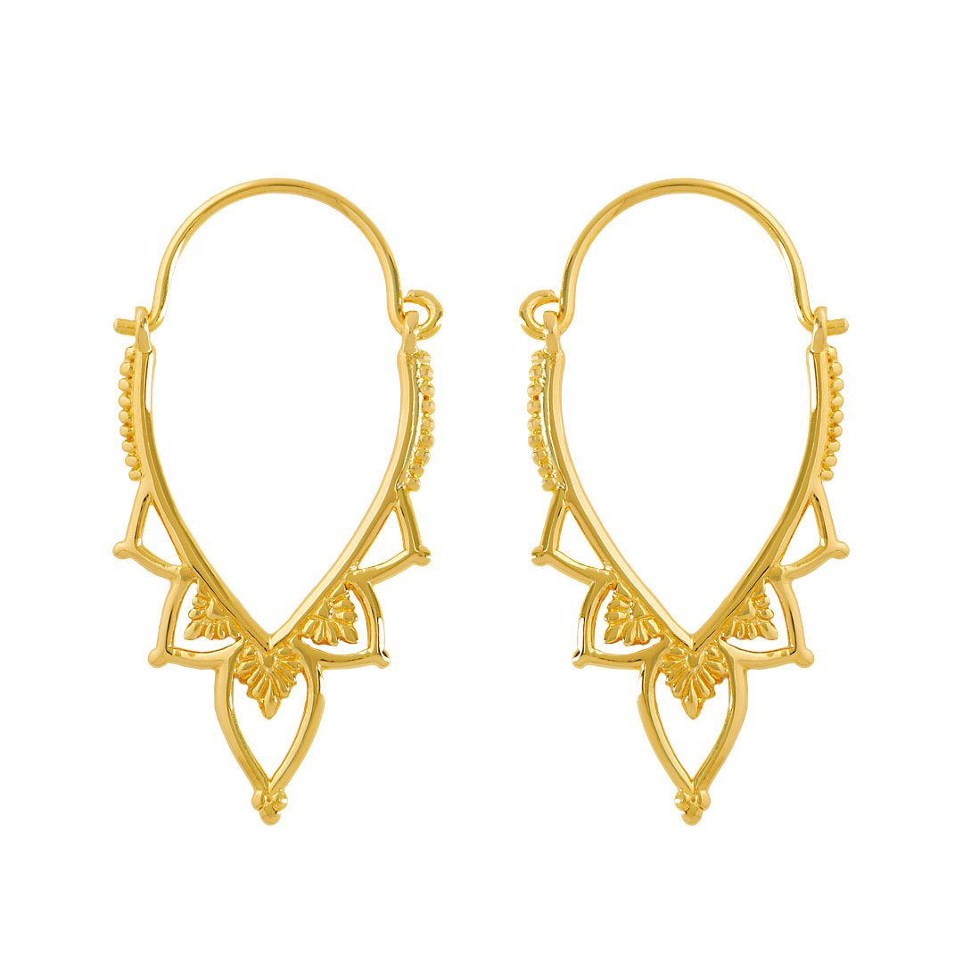 Love Lace Hoops Gold