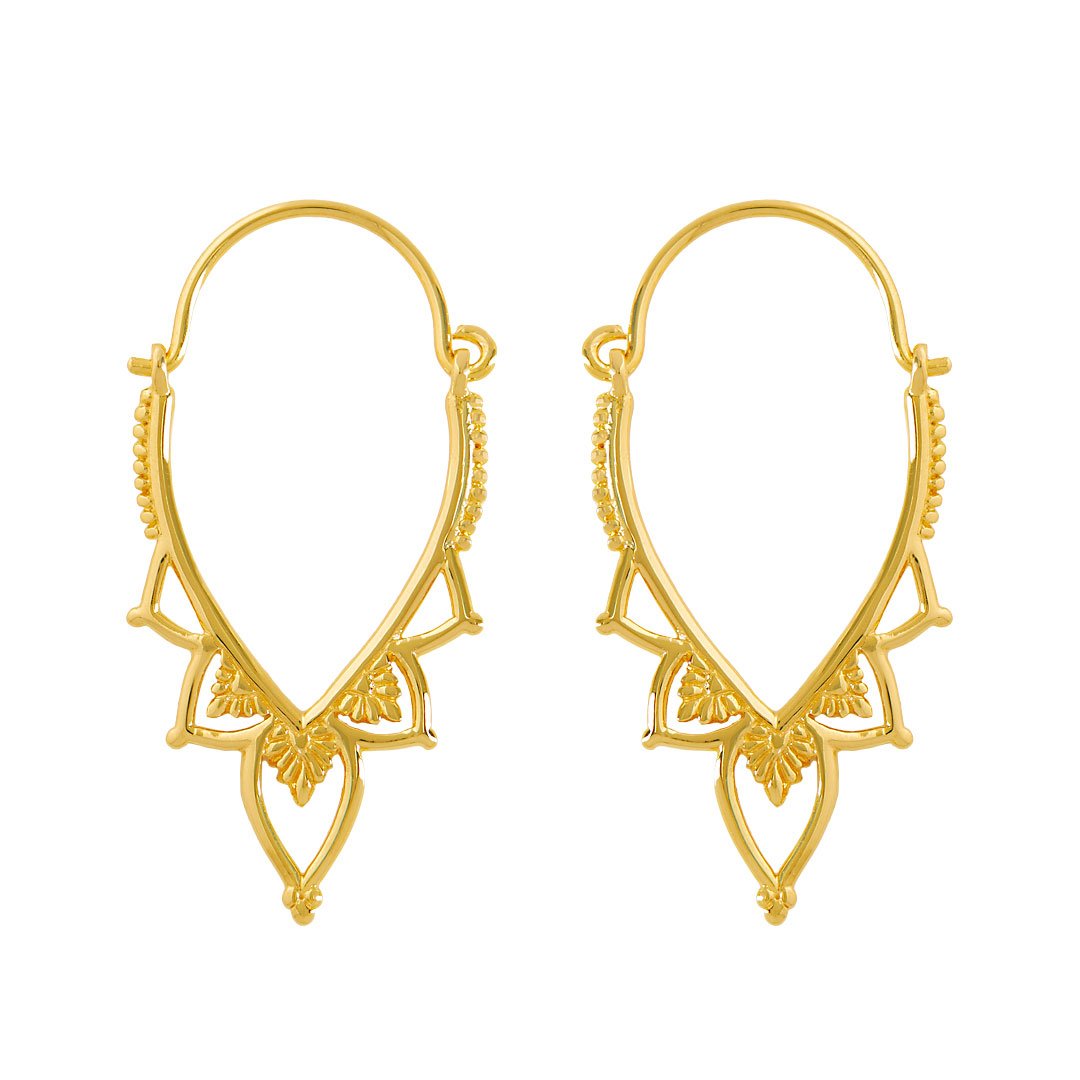 Love Lace Hoops Gold