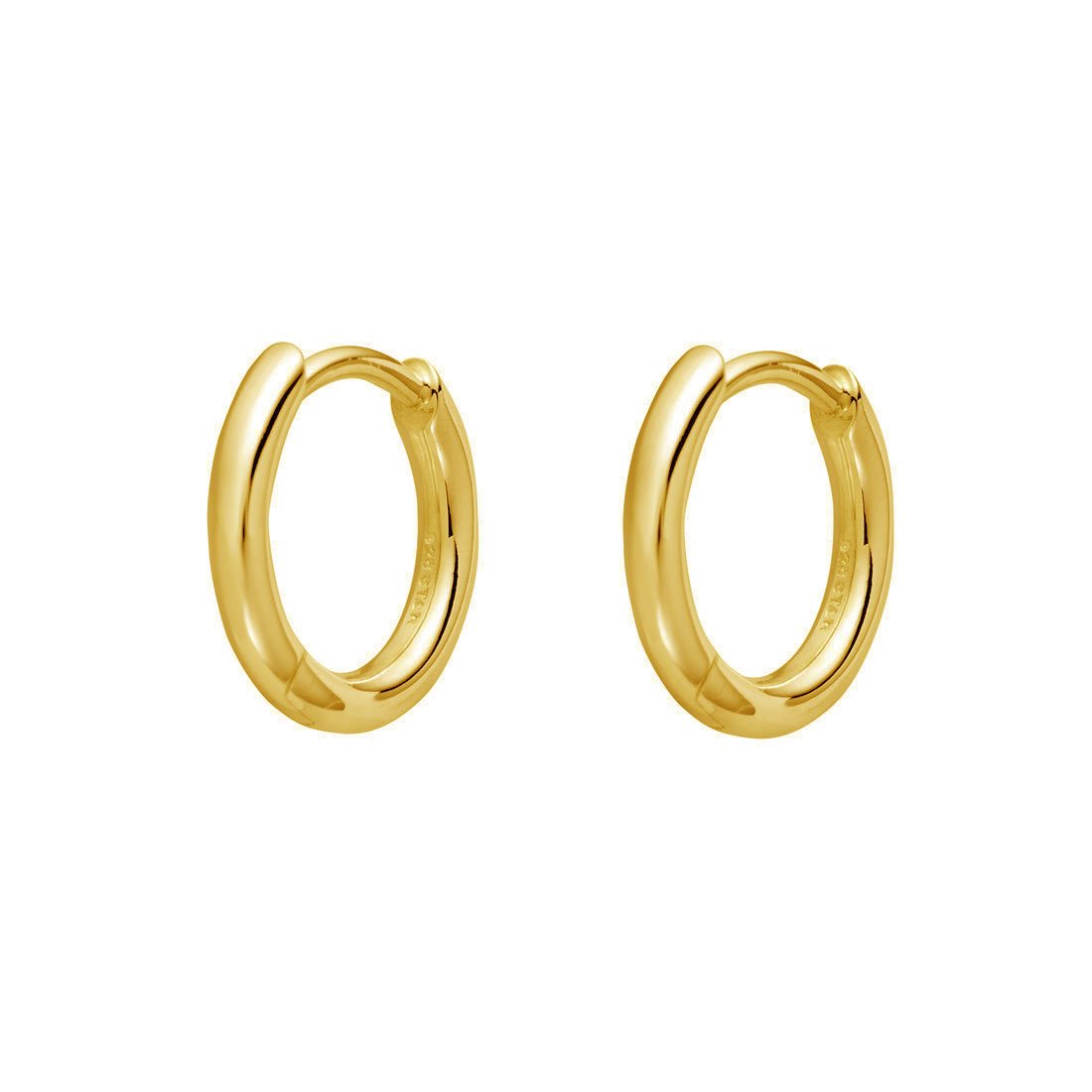 Delicate Round Huggies 18K Gold