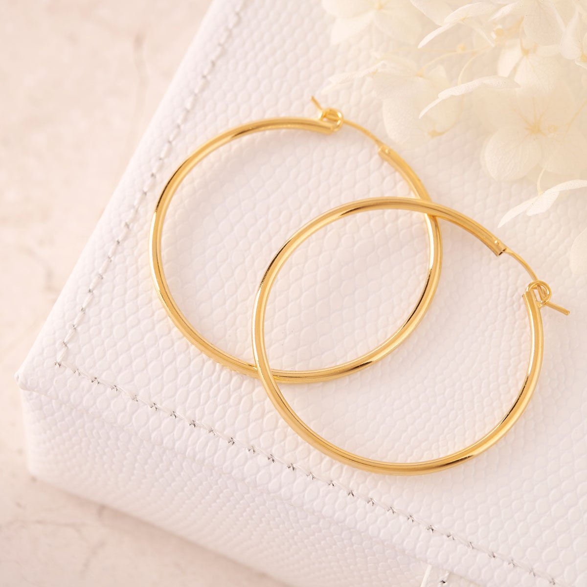 Large Hoop Sleepers 18K Gold