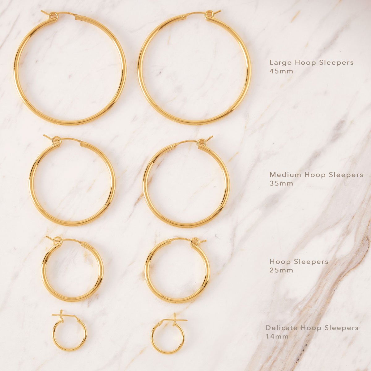 Large Hoop Sleepers 18K Gold