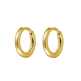 Micro Round Huggie 9mm Gold