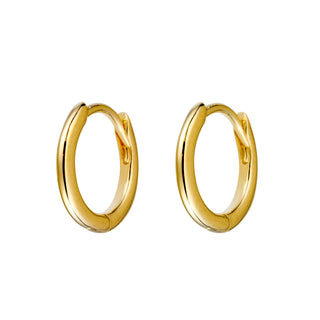 Micro Round Huggie 10mm 18K Gold