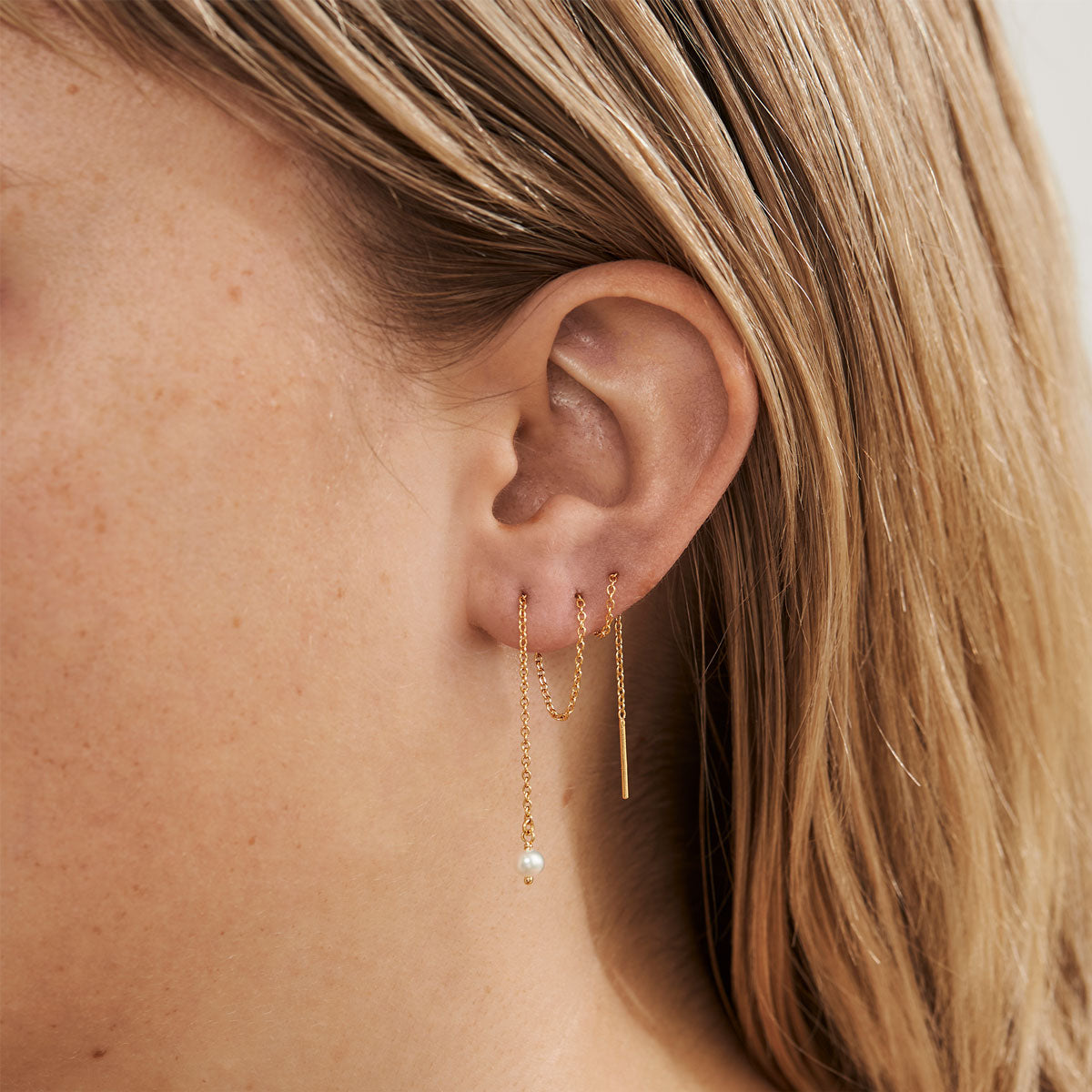 Dainty Pearl Threaders Gold