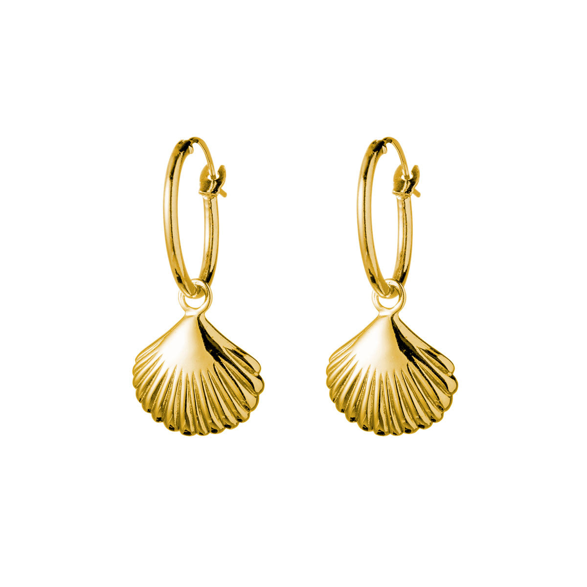 Seashell Hoops Gold