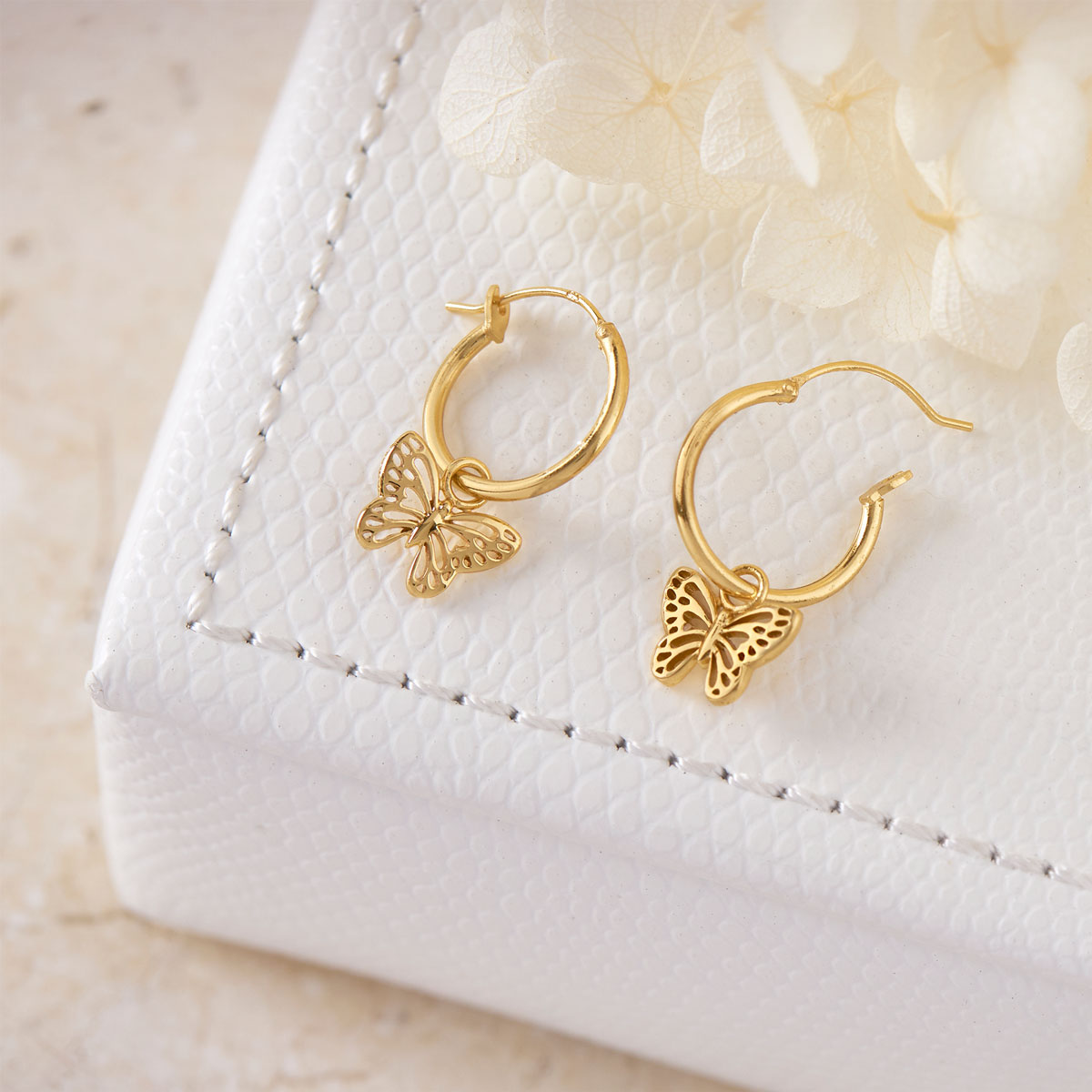 Butterfly Hoops Gold