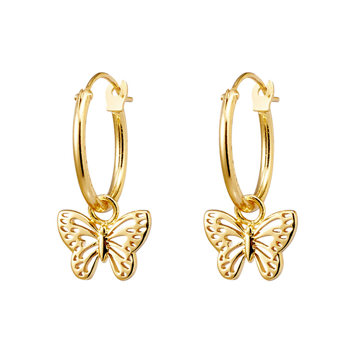 Butterfly Hoops Gold