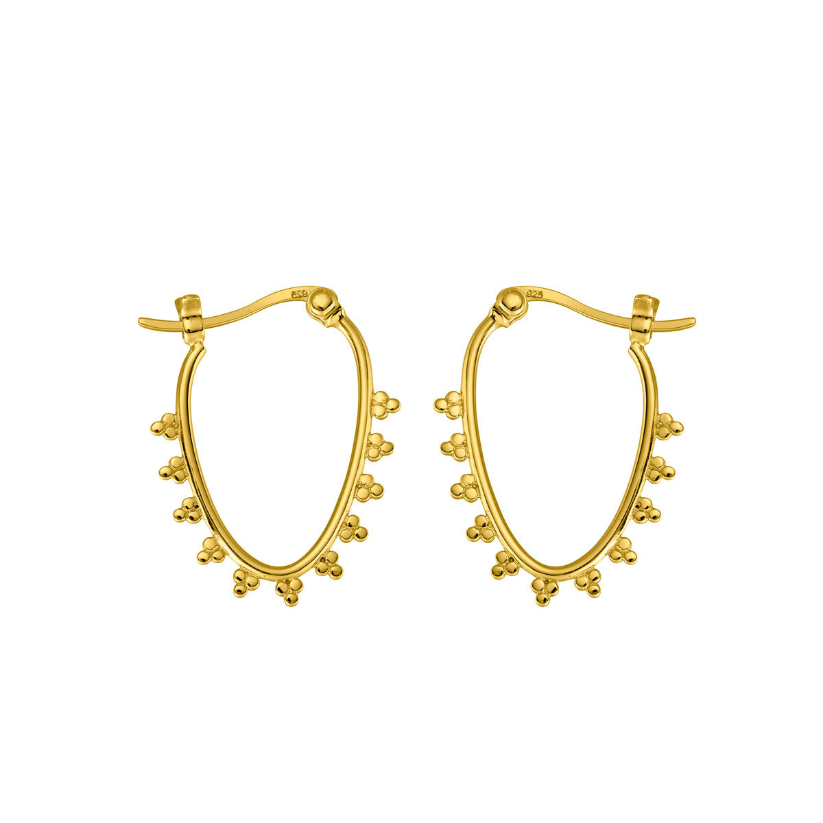 Micro Dot Hoops Gold