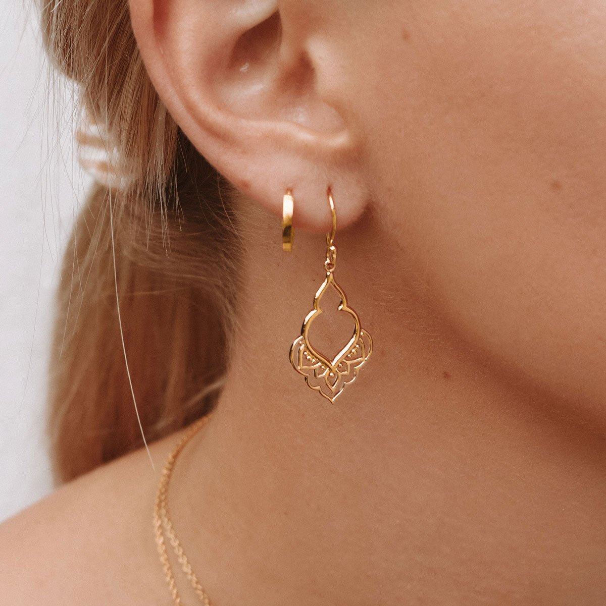 Moroccan Doorway Earrings Gold