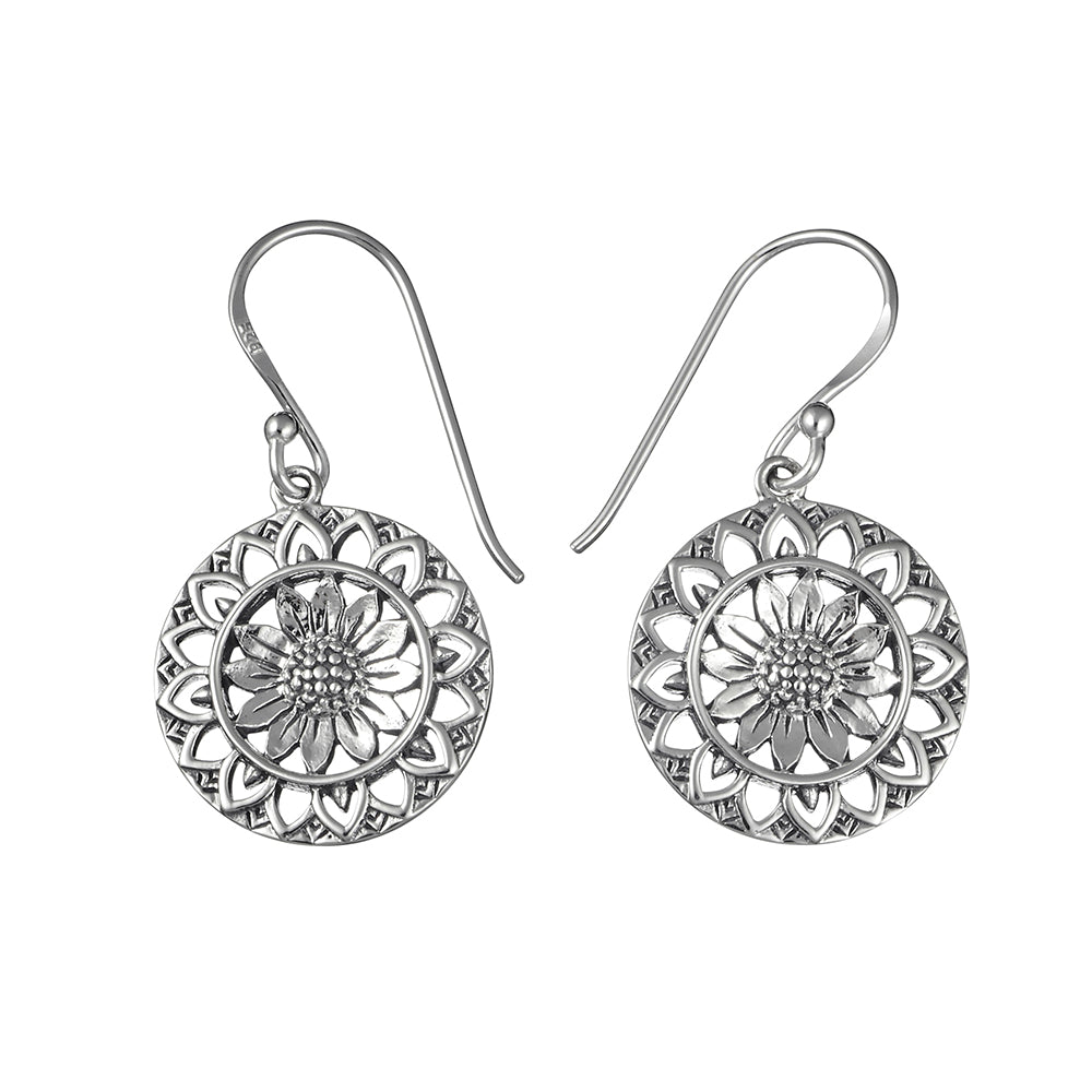 Sunflower Mantra Earrings