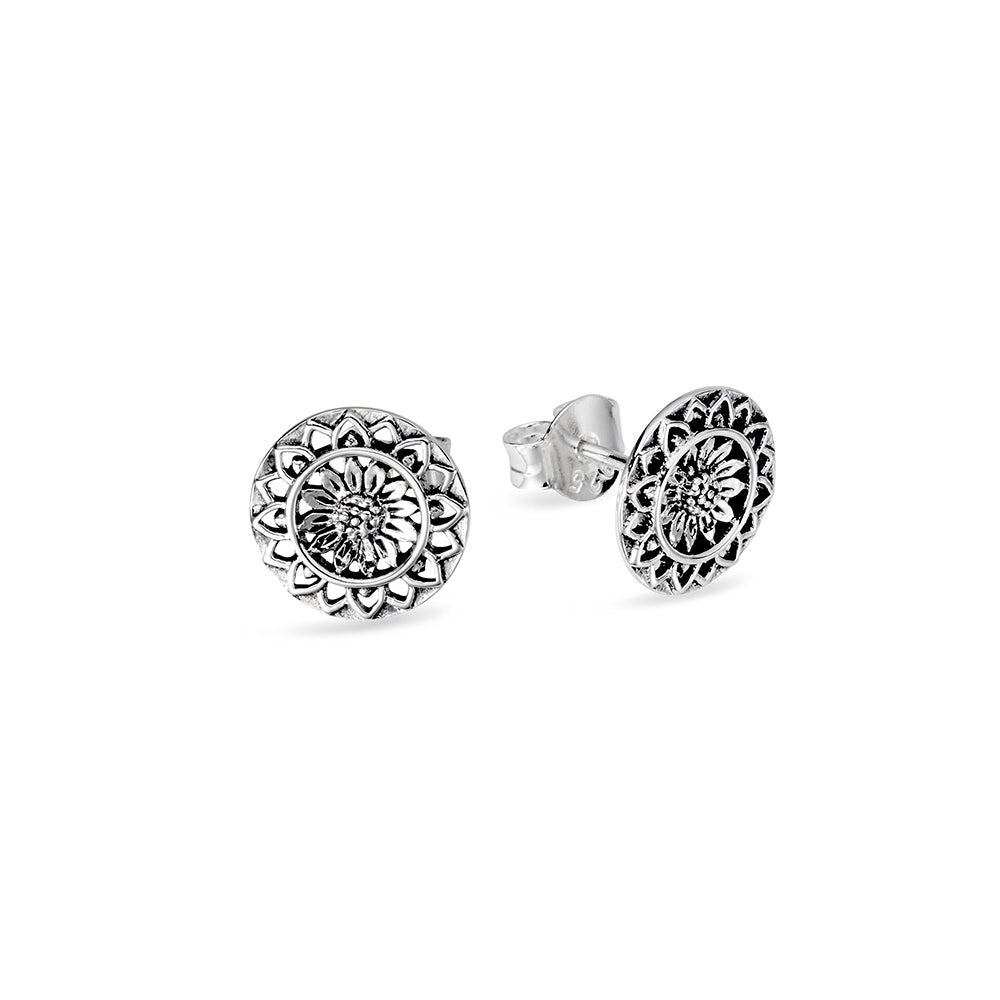 Sunflower Mantra Studs