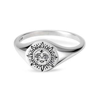 Dainty Sun Signet Ring - 4