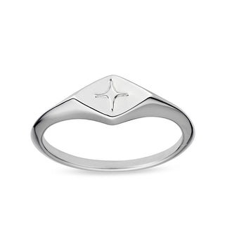 Celestial Diamond Signet Ring - 5