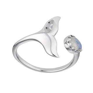 Whale Tail Moonstone Ring - 5