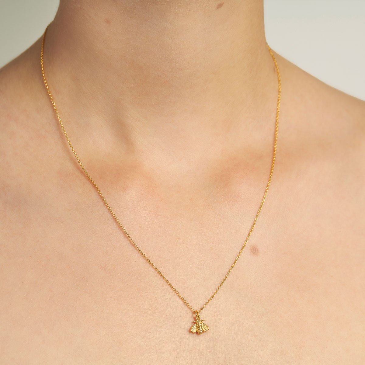 Bee Pollination Necklace Gold