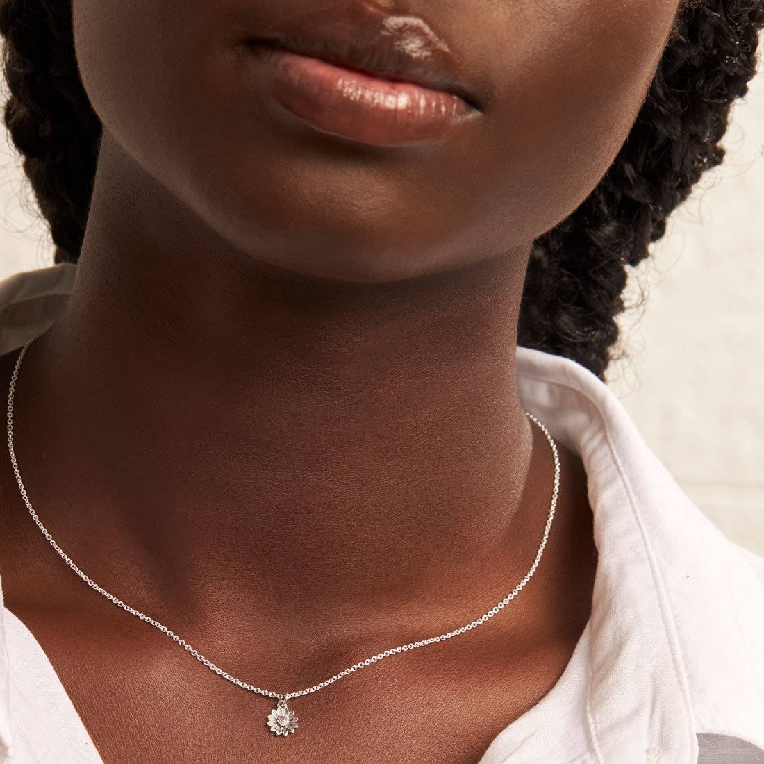 Delicate Sunflower Necklace