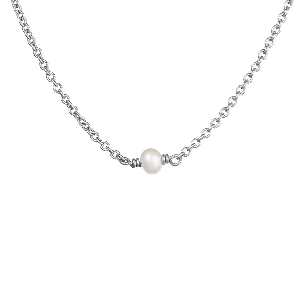 Dainty Pearl Choker Necklace