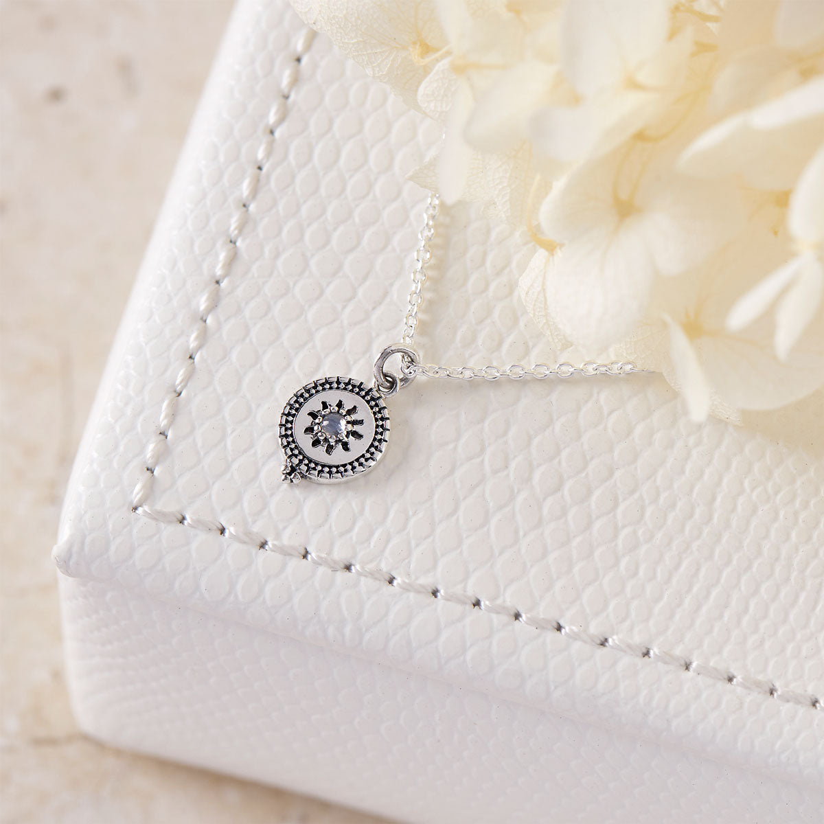 Solstice Rainbow Moonstone Necklace