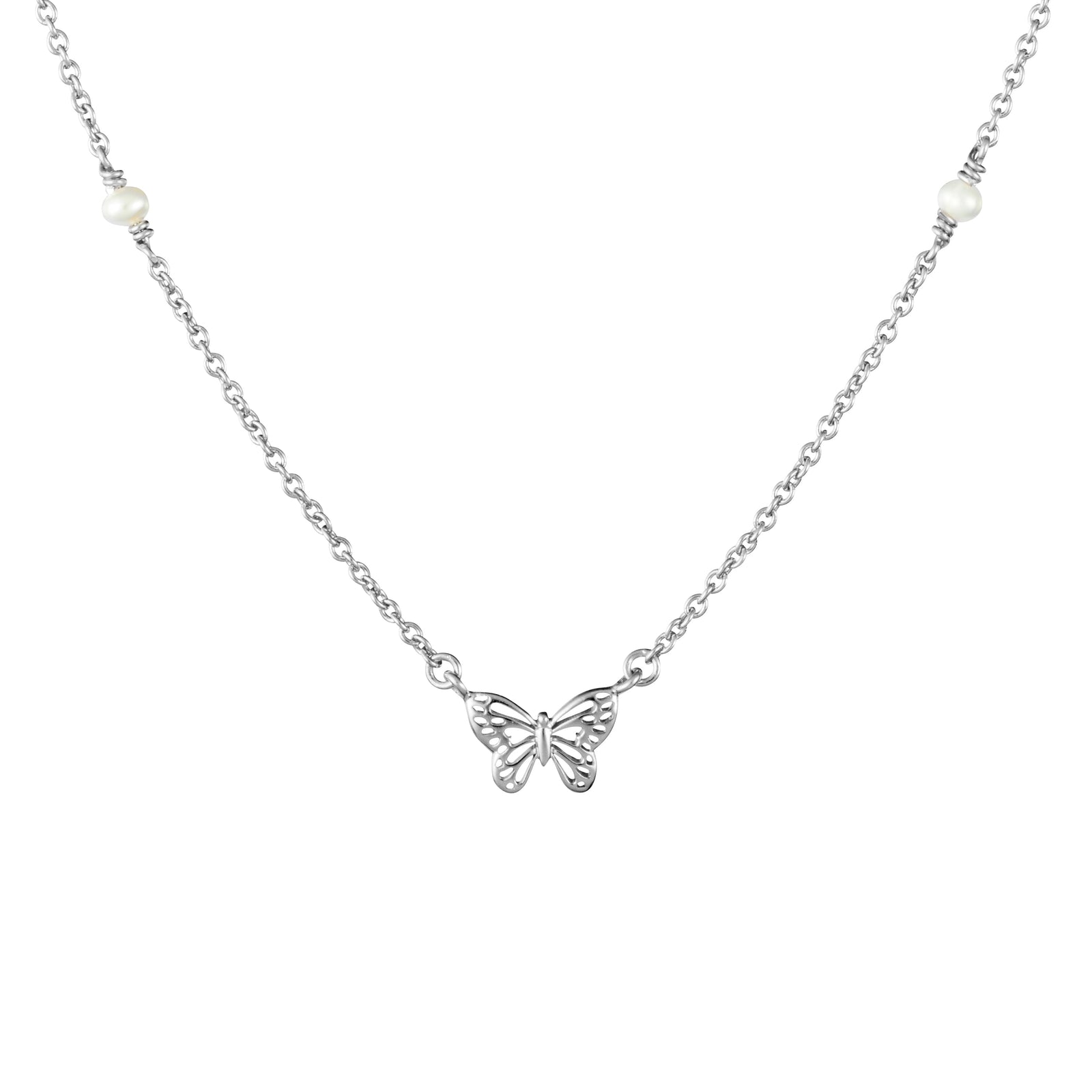 Butterfly Pearl Necklace