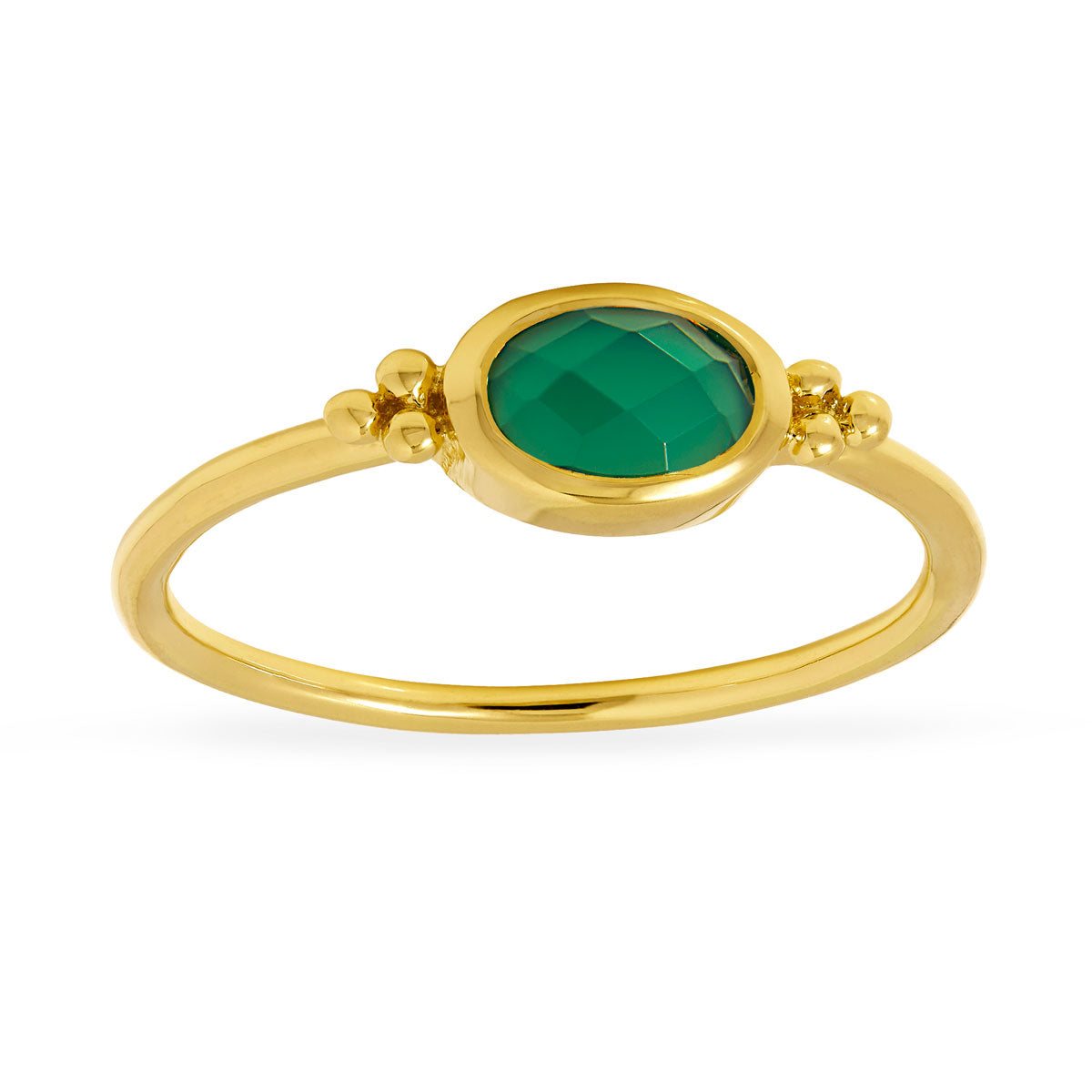 The Visionary Green Onyx Ring Gold