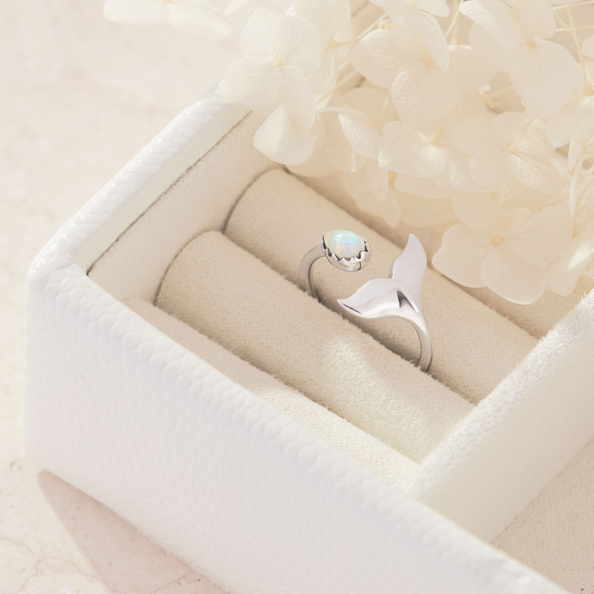 Whale Tail Opal Ring