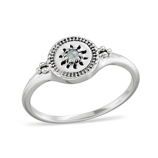 Solstice Rainbow Moonstone Signet Ring - 6