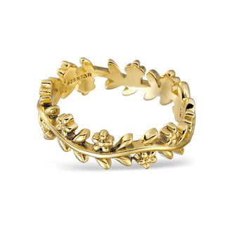 Floral Halo Ring Gold - 7