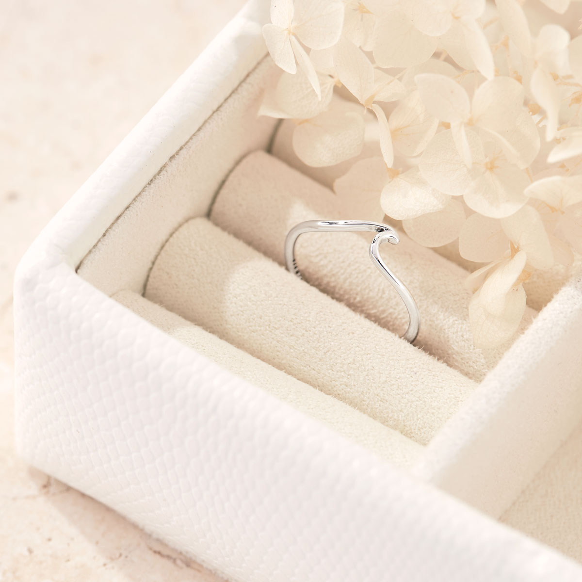 Dainty Ocean Ripple Ring