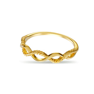 Rope Twist Ring Gold - 5