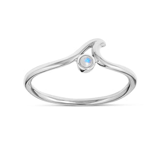 Dainty Ripple Moonstone Ring - 6