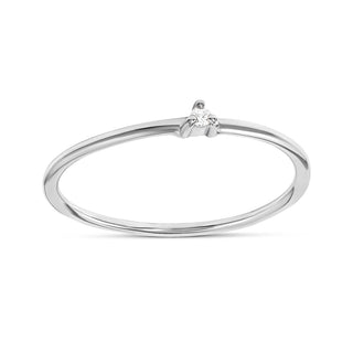 Delicate White Topaz Comet Ring - 4