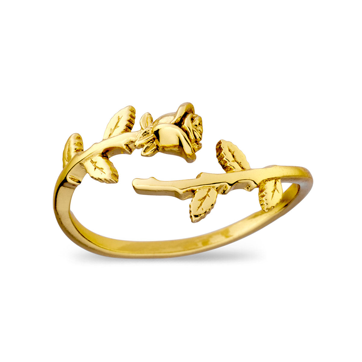 Fallen Roses Wrap Ring Gold