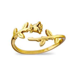 Fallen Roses Wrap Ring Gold - 6